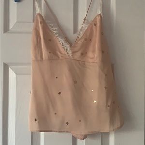 NWT for love and lemons silk lace cami
